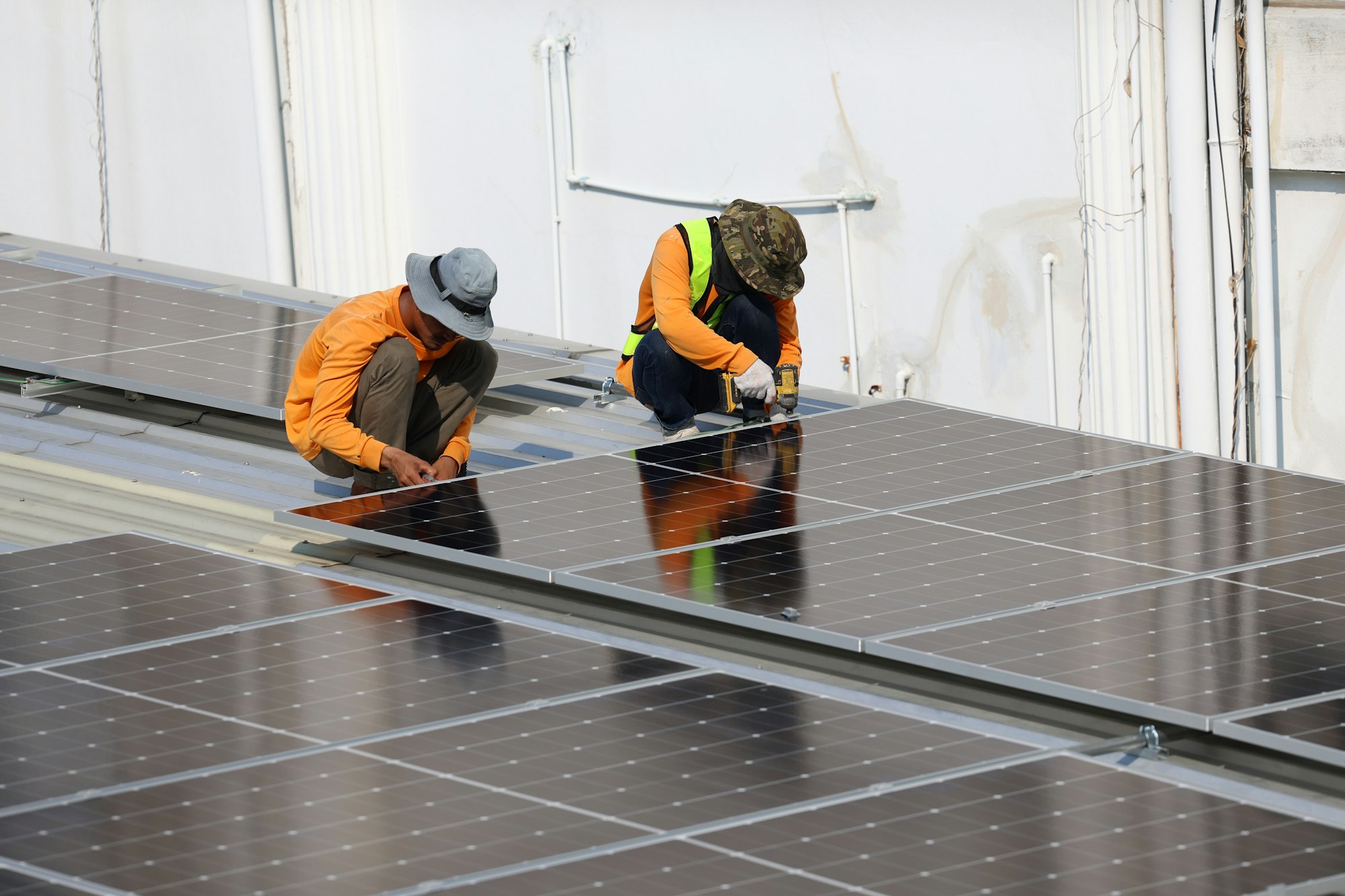 solar panels on metal shingle roof